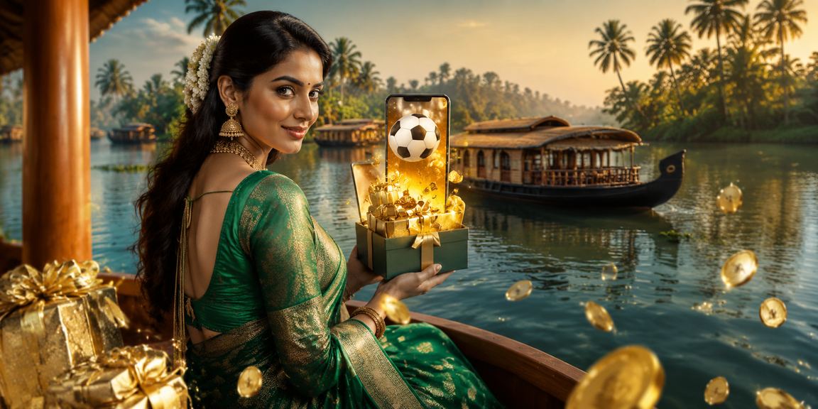 Promotional banner showing sports and casino bonuses in Kerala